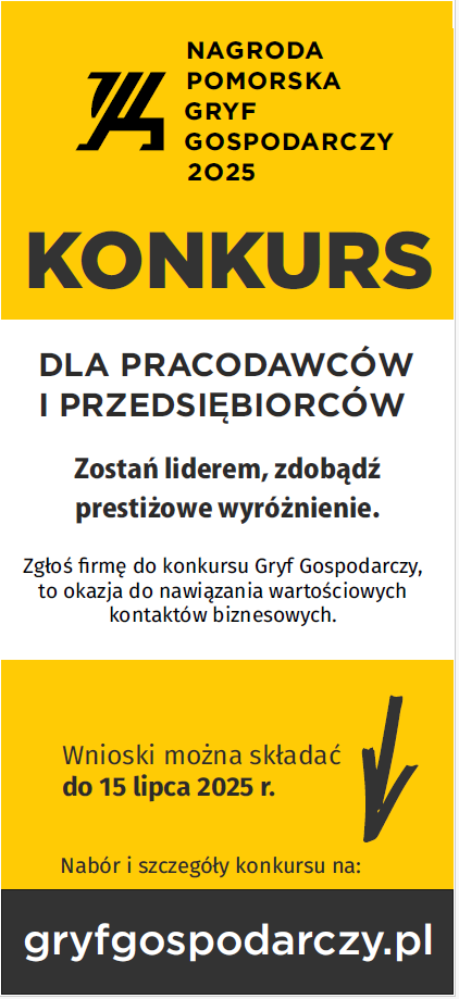 Zdjęcie artykułu Nagroda Pomorska "Gryf Gospodarczy 2025" KONKURS
